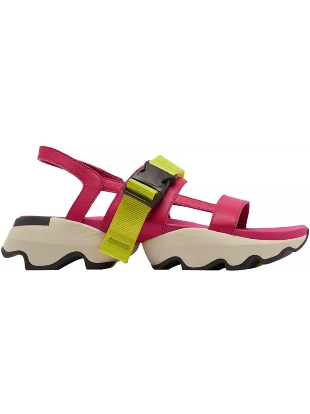 Sorel Hot Pink and Neon Yellow Sport Sandals - Picture 3 of 7
